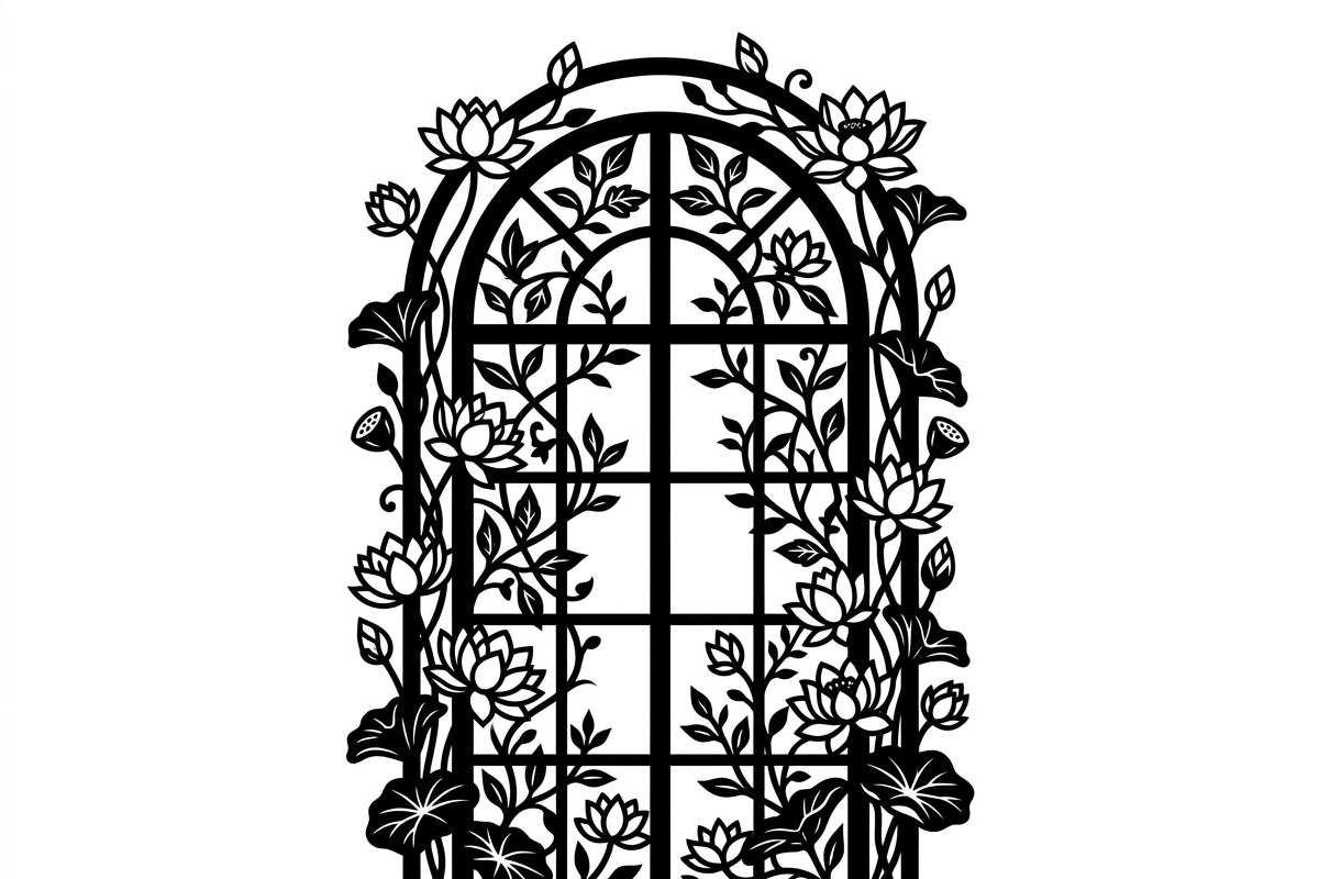 50 Floral French Window Ornament, a Decorative Illustration by Amazin_art (Photo 15 of 24)