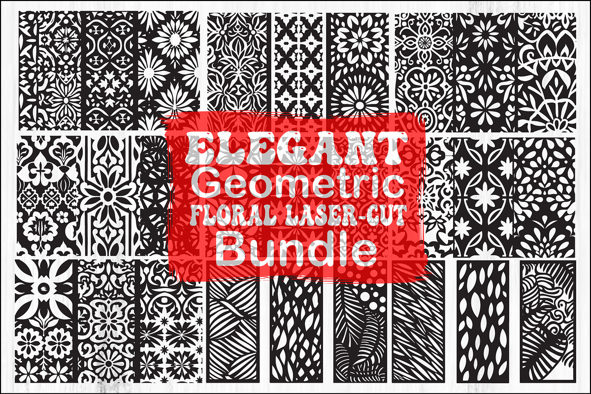 Elegant Geometric & Floral Laser Cut, an Illustration by Designs_River (Photo 1 of 9)