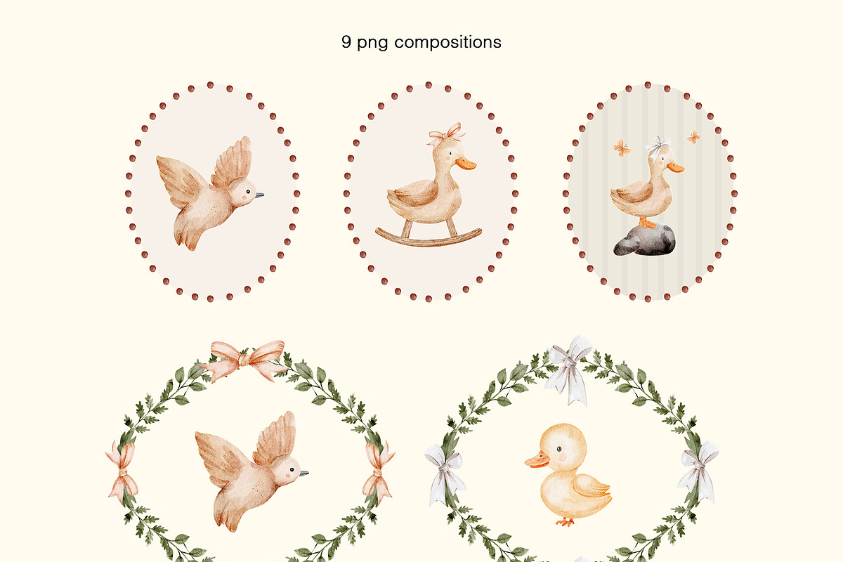 Boho nursery watercolor clipart, an Animal Illustration by Pattern + watercolor (Photo 3 of 10)