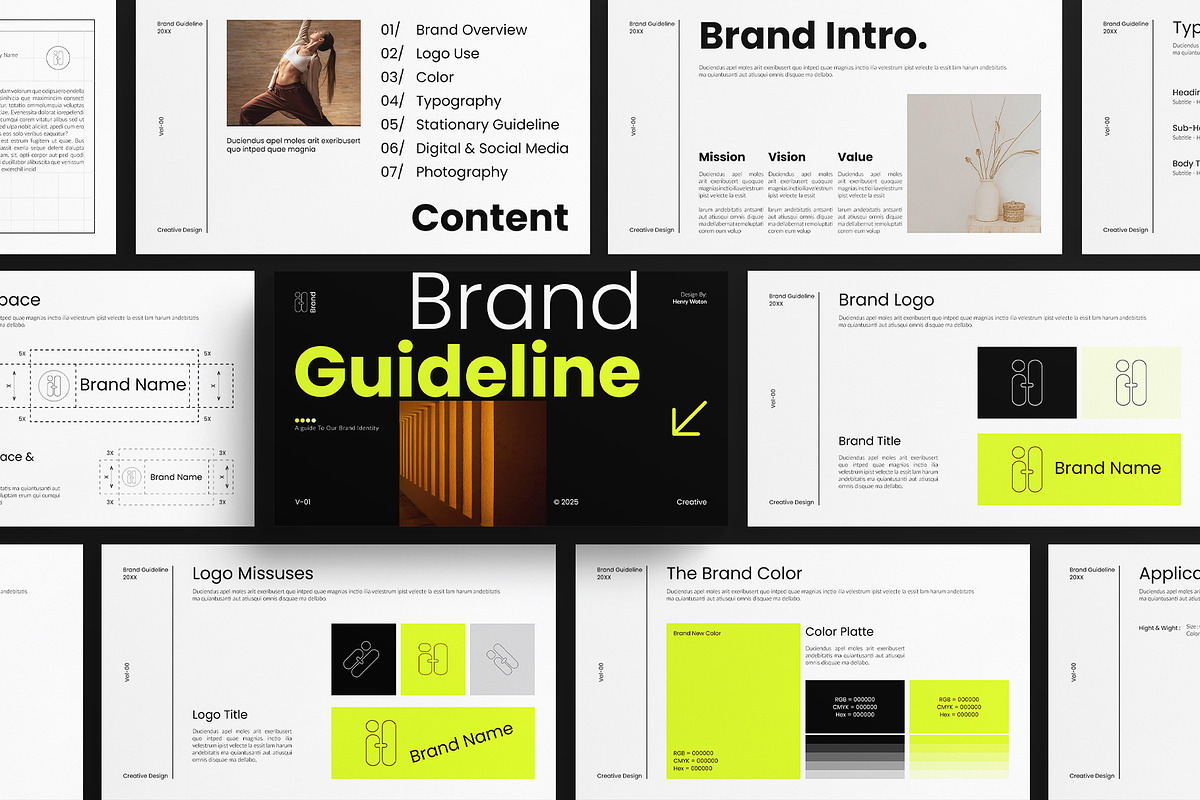 Brand Guideline Template, a Presentation Template by E-Type (Photo 1 of 6)