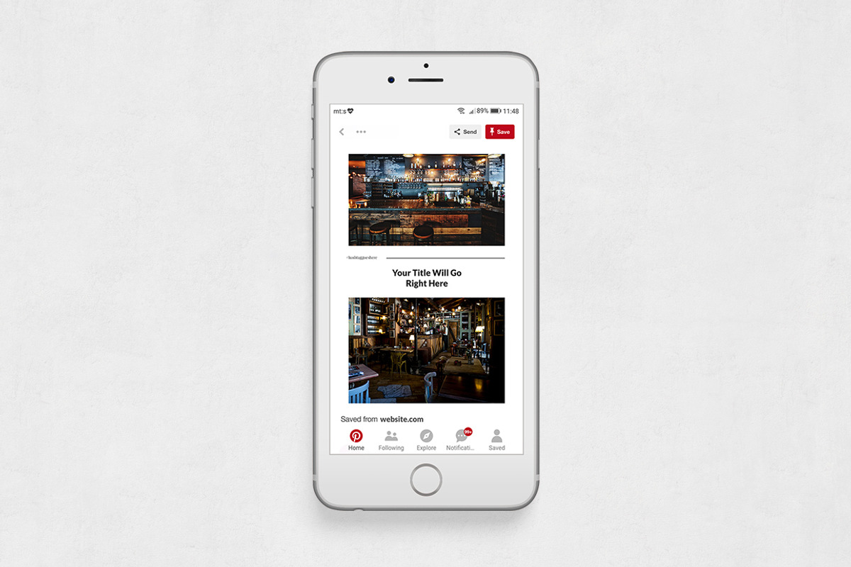 Restaurant Pinterest Posts, a Social Media Template by Social Corner Graphics (Photo 6 of 8)