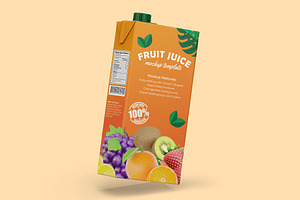 Fruit Juice Packaging Box Mockup, a Packaging Mockup by Dev.Rawat21