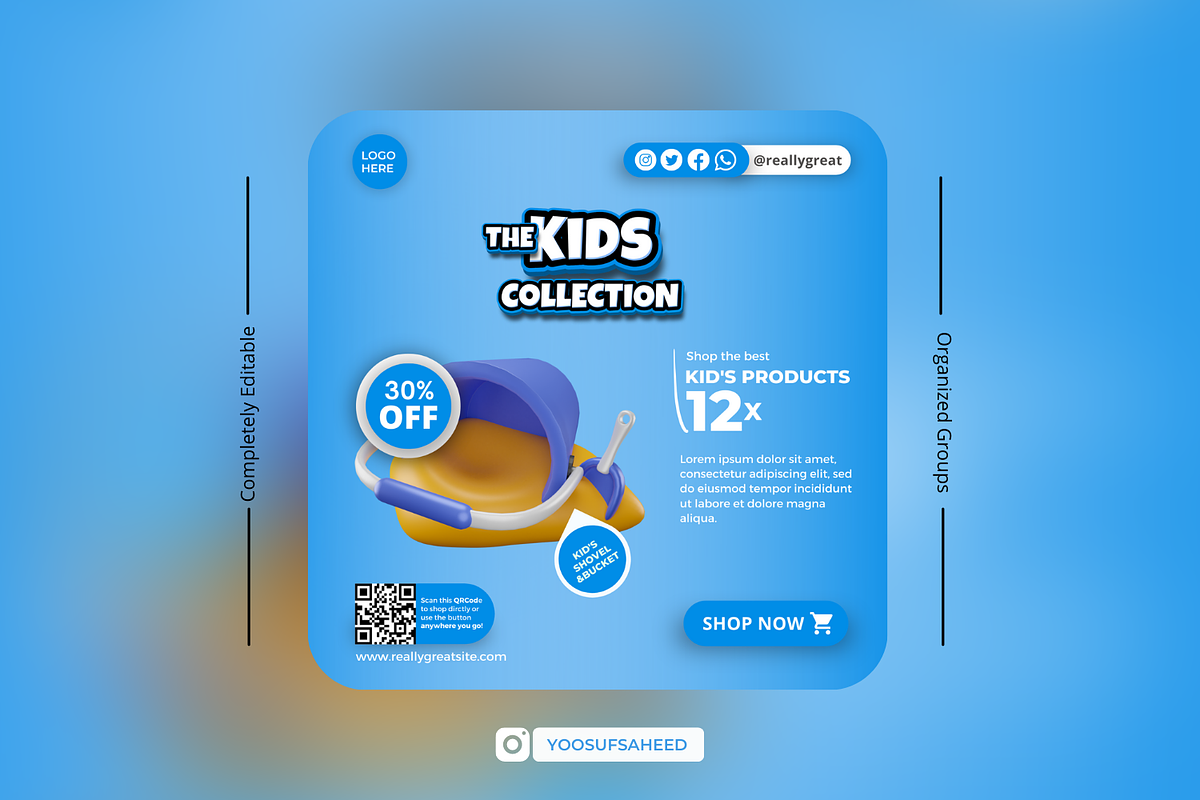 Kids, Children Canva Design Template, a Social Media Template by Exceptionalways (Photo 14 of 35)