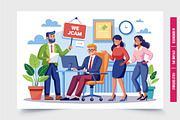 Office Team Celebrating, a Finance Illustration by Tanuart (Thumbnail 2 of 3)