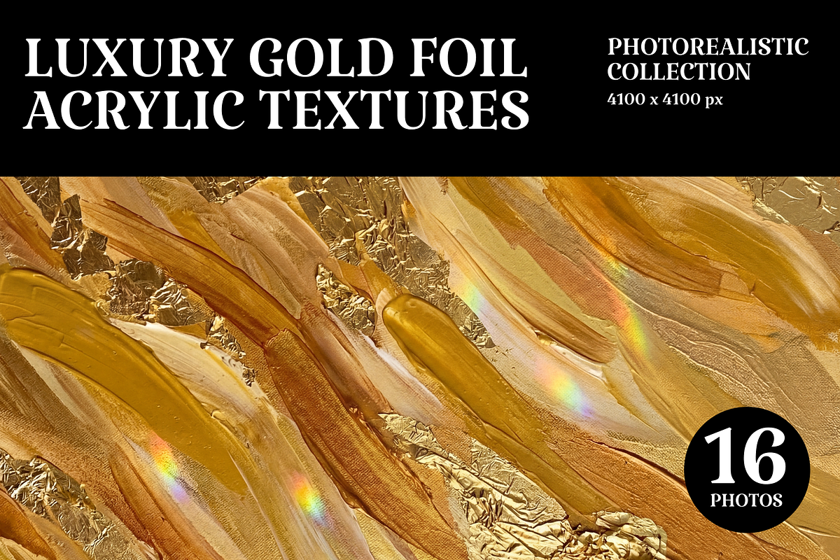 Luxury Gold Foil Acrylic Textures, a Texture Graphic by PopotLane (Photo 1 of 6)