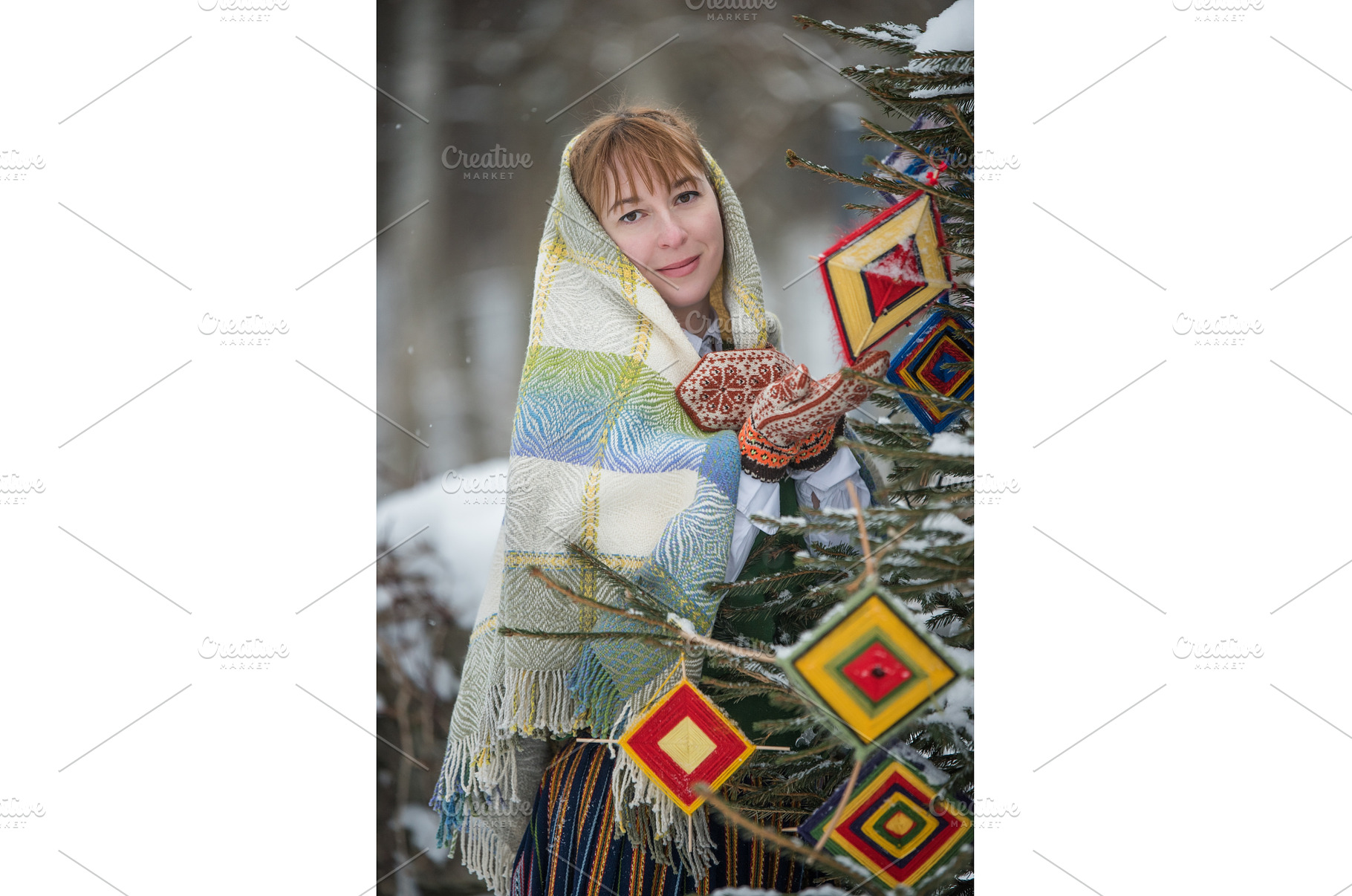 Latvian woman in traditional dress, a Person Photo by COLORFUL