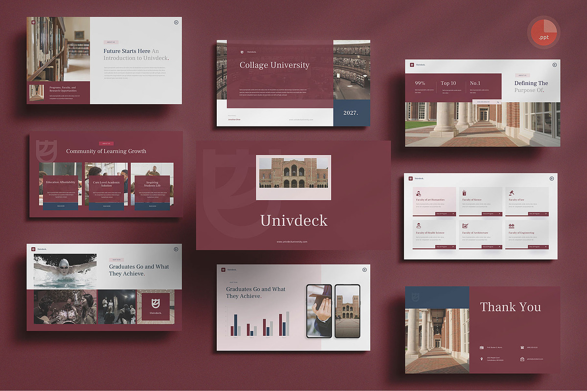 College University PowerPoint, a Presentation Template by Pixslides (Photo 1 of 3)