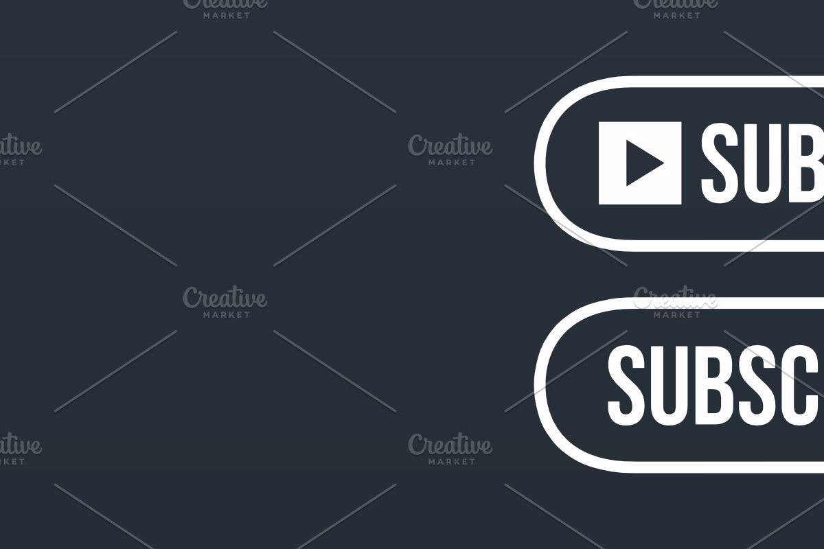 YouTube Subscribe Button icon, a Graphic by Vaughn Studios (Photo 5 of 6)