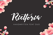 Ricttoria Font Duo, a Script Font by MissinkLab Studio (Thumbnail 1 of 7)