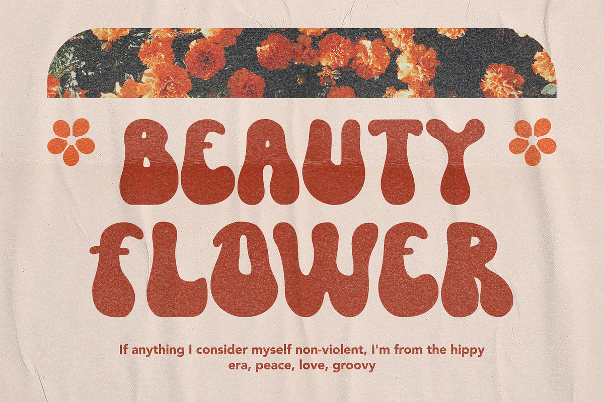 Wild Plants - Groovy Retro Display, a Font by Arendxstudio (Photo 2 of 9)