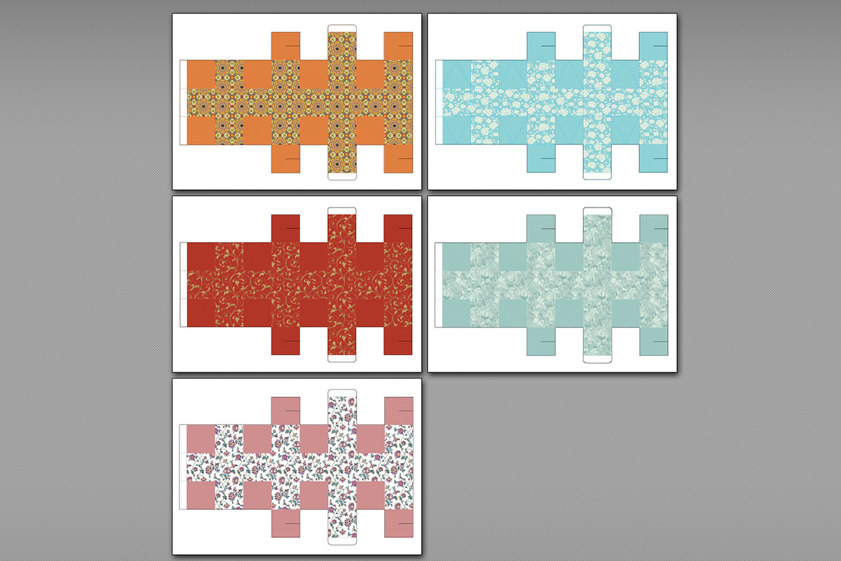 5 Ornamental Gift Сandy-Boxes - PDF, a Print Template by Kseniya-Omega (Photo 6 of 6)