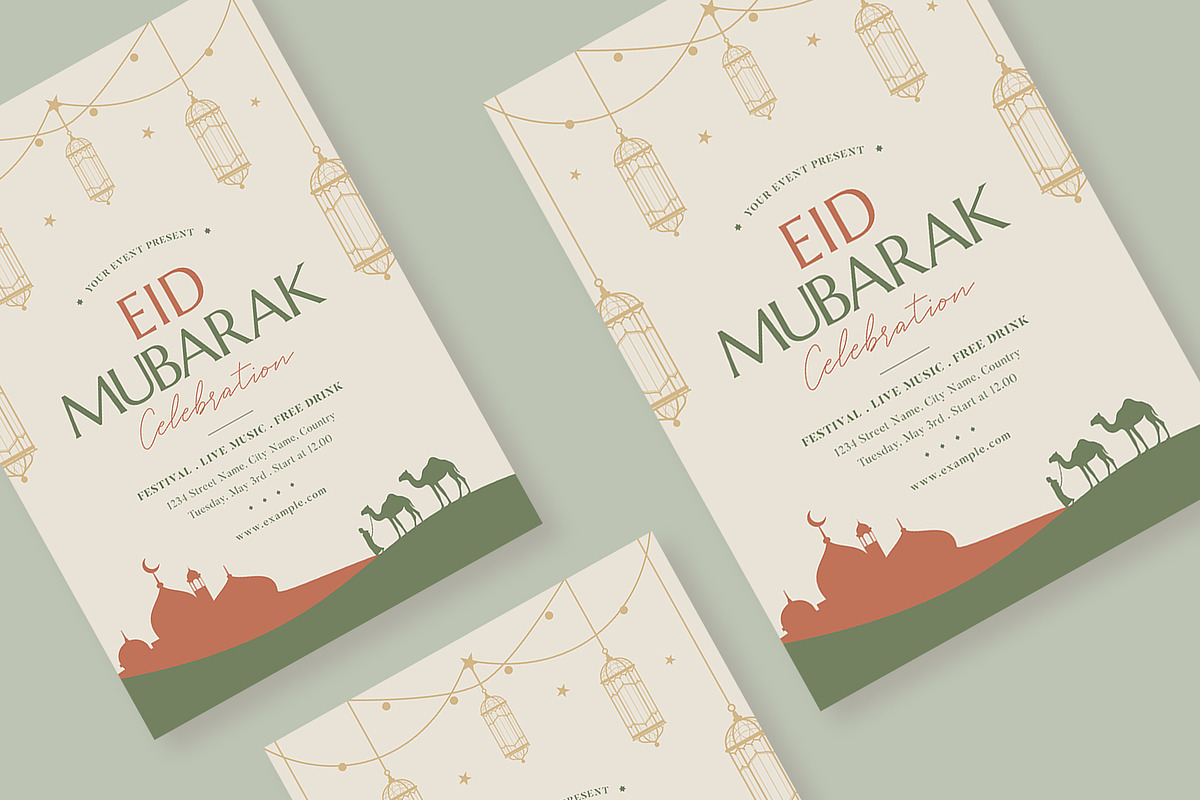 Eid Mubarak Flyer Celebration, a Flyer Template by Esui Studio (Photo 3 of 3)