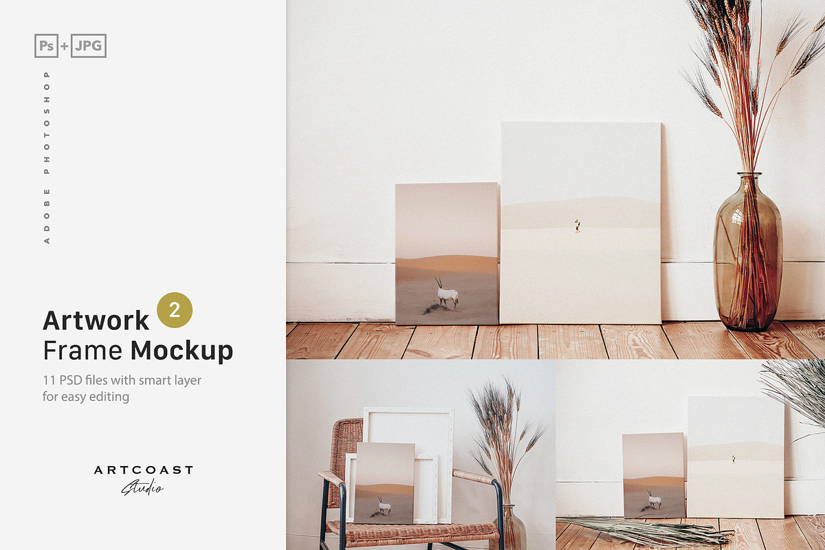 Artwork Canvases Mockup, a Print Template by Artcoast Studio (Photo 1 of 6)