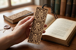 Honey Bee Bookmark SVG Cut File