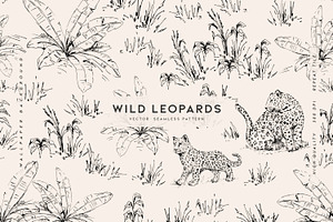 Wild Leopards, a Pattern Graphic by MalyskaStudio