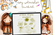 87 COZY PROCREATE WATERCOLOR BRUSHES, a Brush Add-On by Warm Cozy Cottage (Thumbnail 12 of 13)