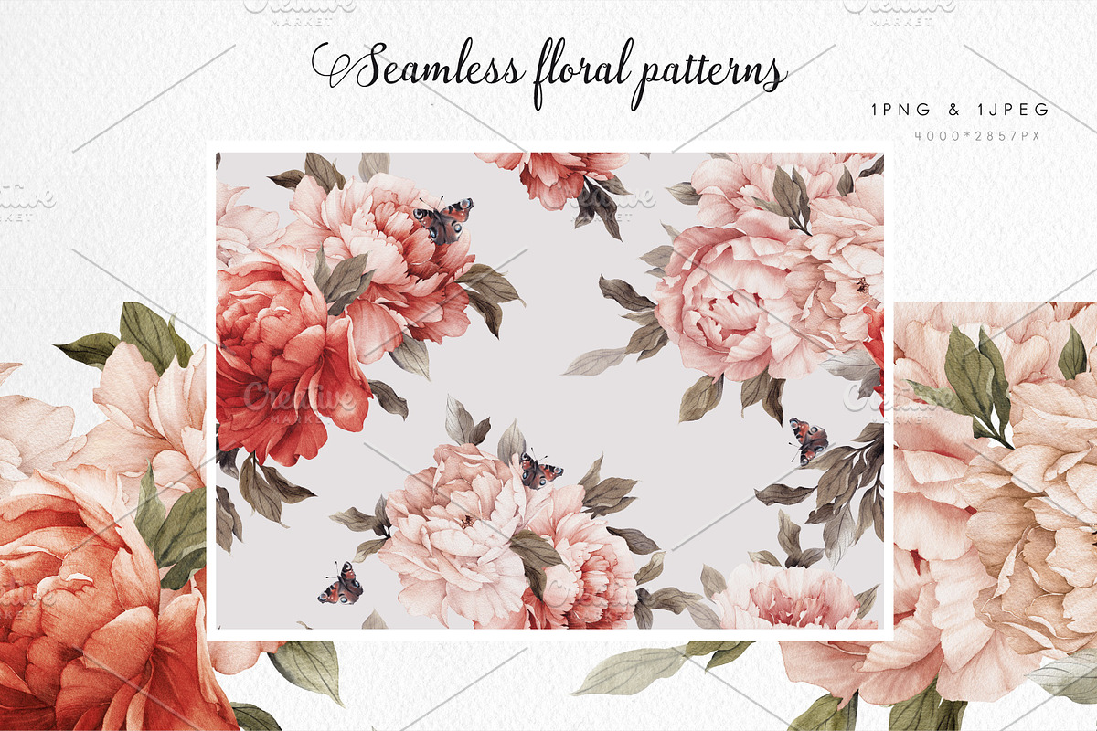 Watercolor Floral Bundle, a Texture Illustration by ollalya (Photo 57 of 112)