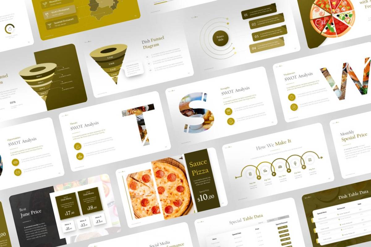Main Dish Food Powerpoint Template, a Presentation Template by ...
