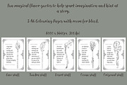 5 Fantasy Staff Colouring Pages NOAI, a Decorative Illustration by Forest Lily (Thumbnail 2 of 5)