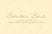 Lemon Line Single Line Font, a Font by Design by Laney (Thumbnail 1 of 14)