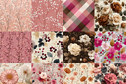 Cafe Rose Wild Florals Digital Paper, a Pattern Graphic by LA Design (Thumbnail 4 of 10)