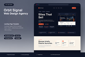 Web Design Agency Landing Page, an UI Kit Template by Pitchlook.Studio