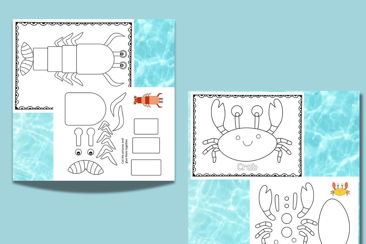 Cute creative Sea Life Activity Book, a Seasonal Illustration by Sourcedigi (Photo 2 of 3)