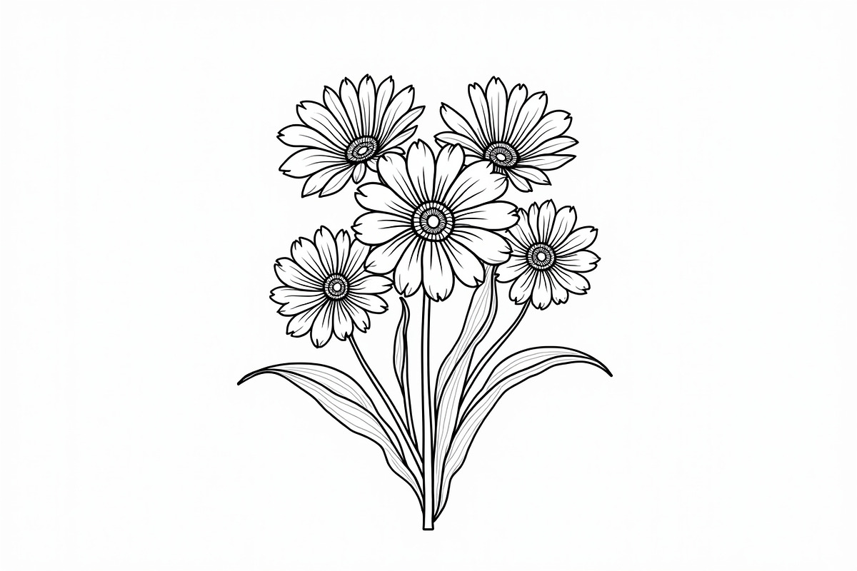 8 Pages Flower Coloring Bundle, an Illustration by Amazin_art (Photo 4 of 9)