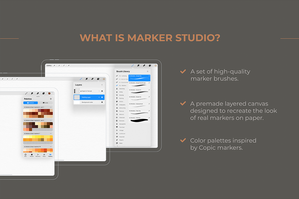Marker Studio | Procreate Brushes, a Brush Add-On by Katsia Liat (Jazwinska) (Photo 2 of 10)