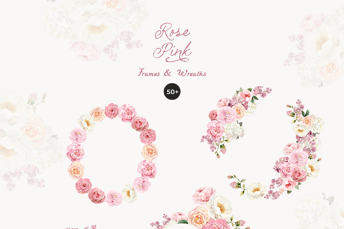 Rose Pink Watercolor Floral, a Decorative Illustration by Lana Elanor (Photo 11 of 14)