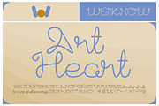 art heart font, a Script Font by weknow (Thumbnail 1 of 5)