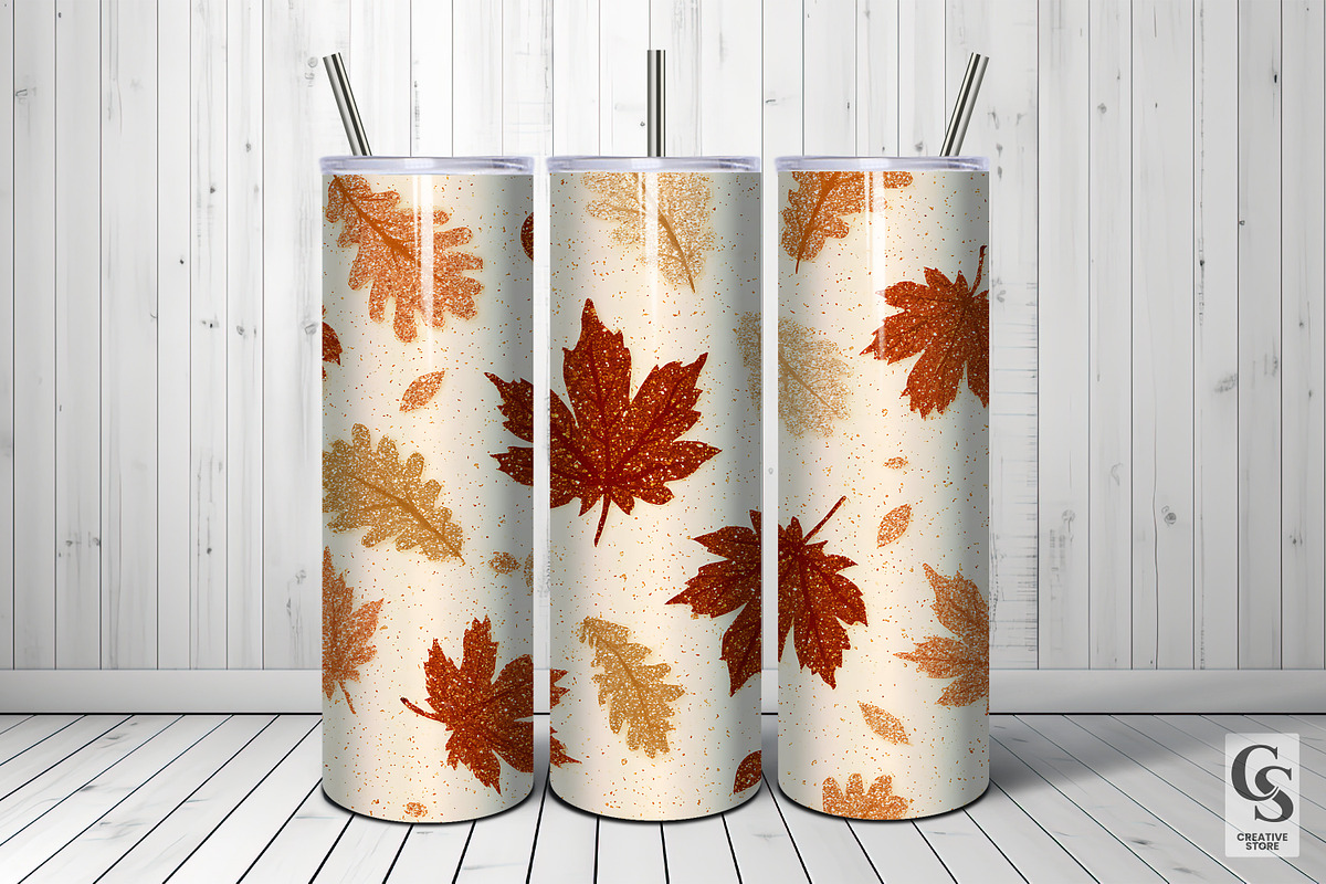 Fall Glitter Maple Leaves Pattern, a Pattern Graphic by Creative Store (Photo 5 of 5)