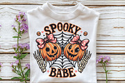 Spooky Babe Skeleton Halloween PNG, an Illustration by CraftArtStudio (Thumbnail 2 of 4)