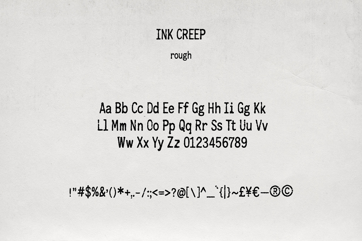 Ink Creep - Ink Bleed Font Family, a Slab Serif Font by Mneme (Photo 8 of 10)