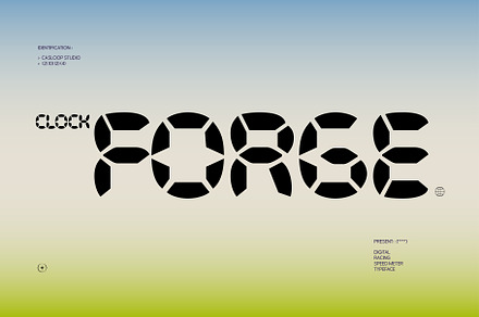 Clock Forge - Speed Meter Font, a Sans Serif Font by Casloop Studio
