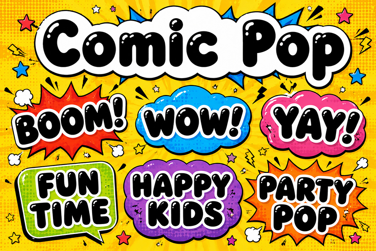 Comic Pop, a Slab Serif Font by Wow Magic (Photo 7 of 7)