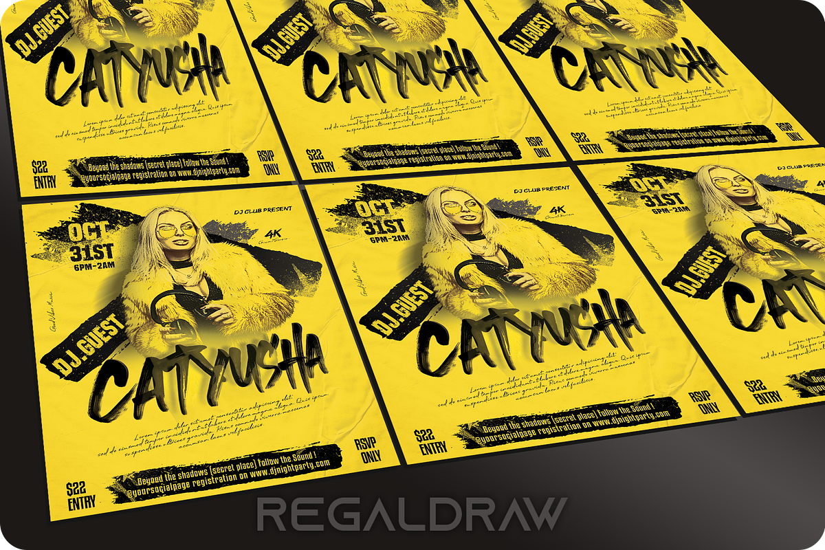 DJ Club Flyer, a Flyer Template by regalDRAW (Photo 3 of 5)