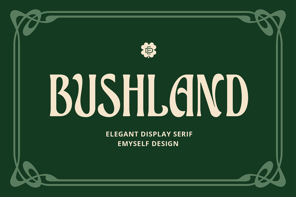 ED Bushland - Unique Display Serif, a Serif Font by Emyself Design (Photo 1 of 10)