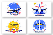 10 International Civil Aviation Day, a Transportation Illustration by denayunebgt (Thumbnail 3 of 4)