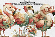 Whimsical Summer Flamingo Clipart, a Seasonal Illustration by Rose Art (Thumbnail 1 of 7)