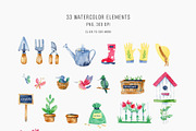 A Little Garden. Watercolor kit, an Object Graphic by NiKO (Thumbnail 5 of 10)