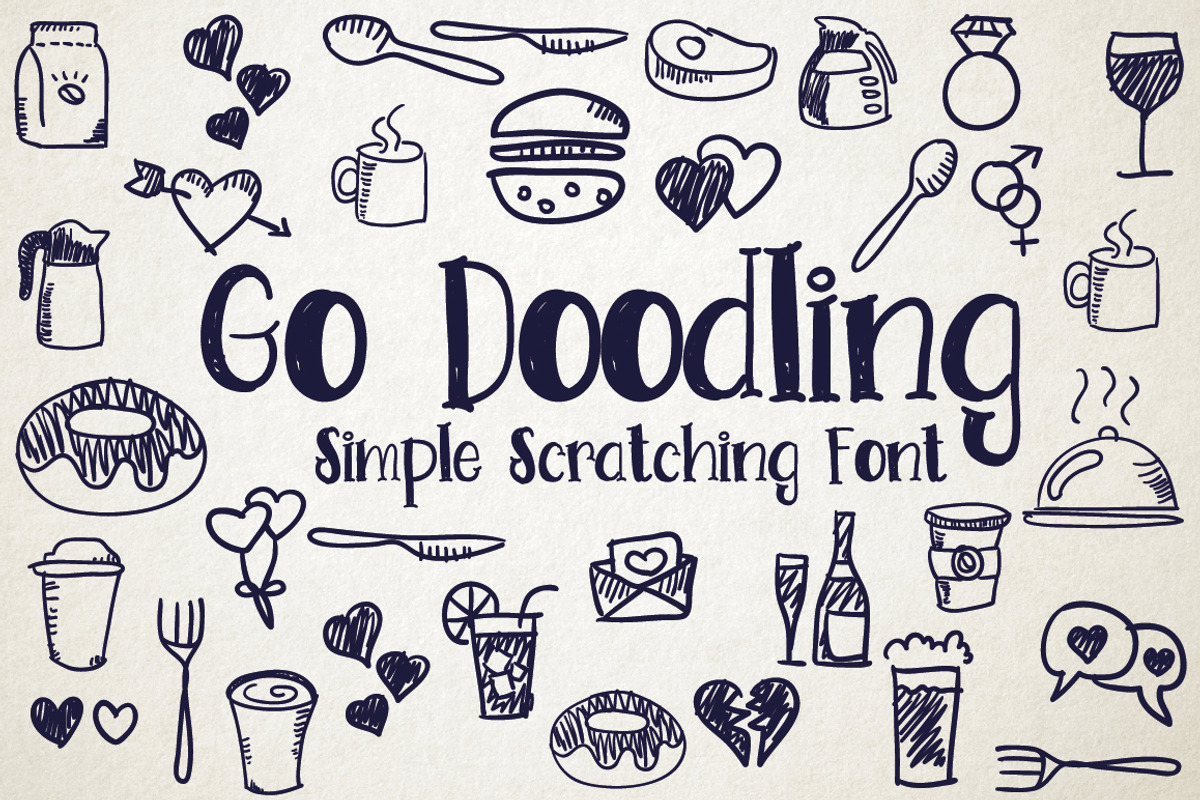 Go Doodling, Scratching Font