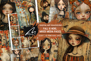 Fall is Here, Whimsical Girl Pages
