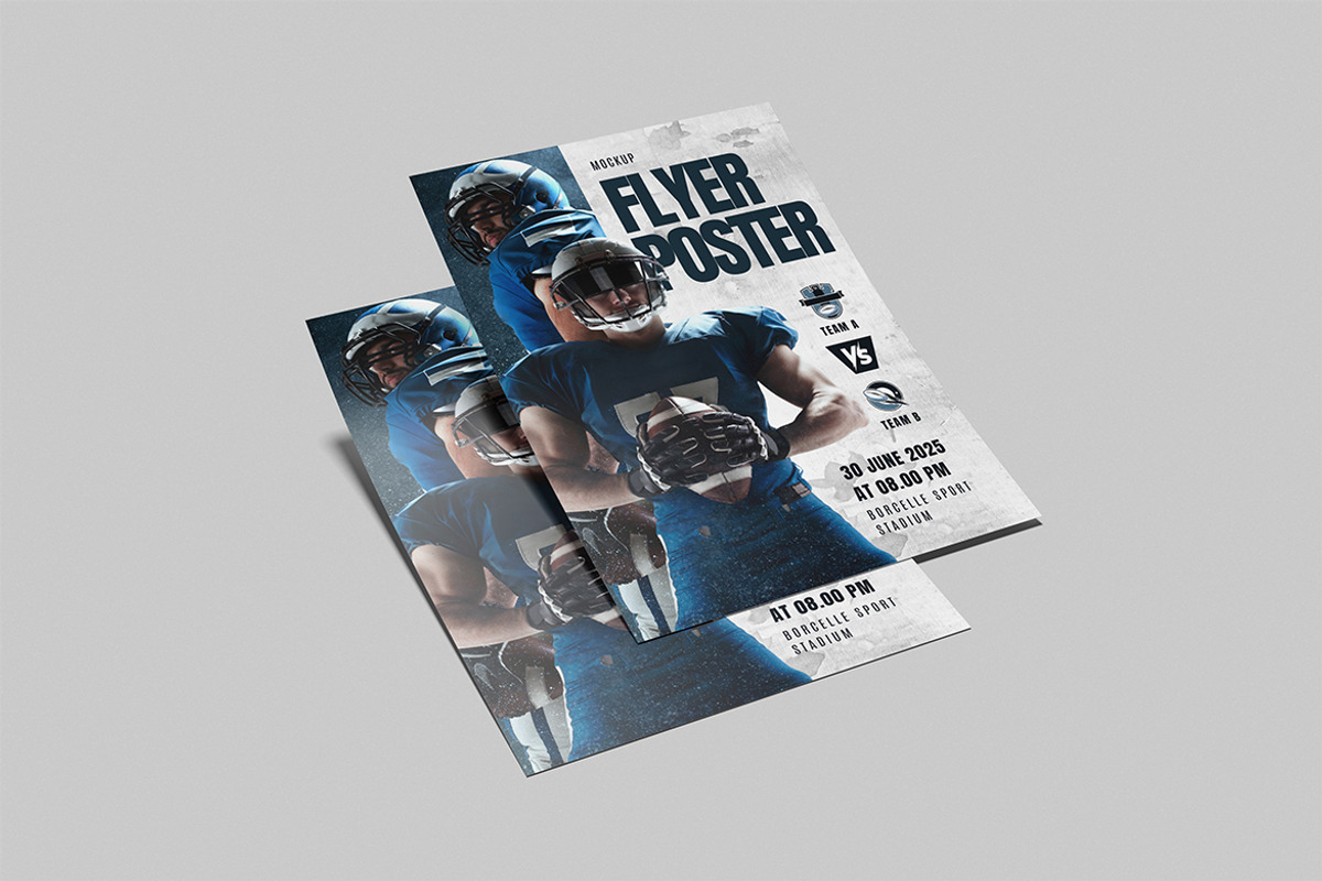Flyer Poster Mockup, an Advertising Mockup by HanaSaka_Studio (Photo 4 of 5)