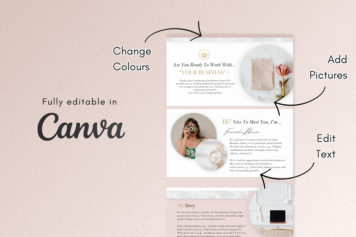 Dubsado Proposal Template, a Landing Page Template by PittaFinePrint (Photo 5 of 7)
