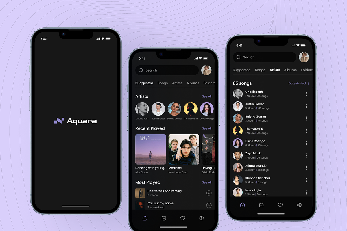 Aquara - Music App UI Kit, an UI Kit Template by Digibulbo (Photo 7 of 8)