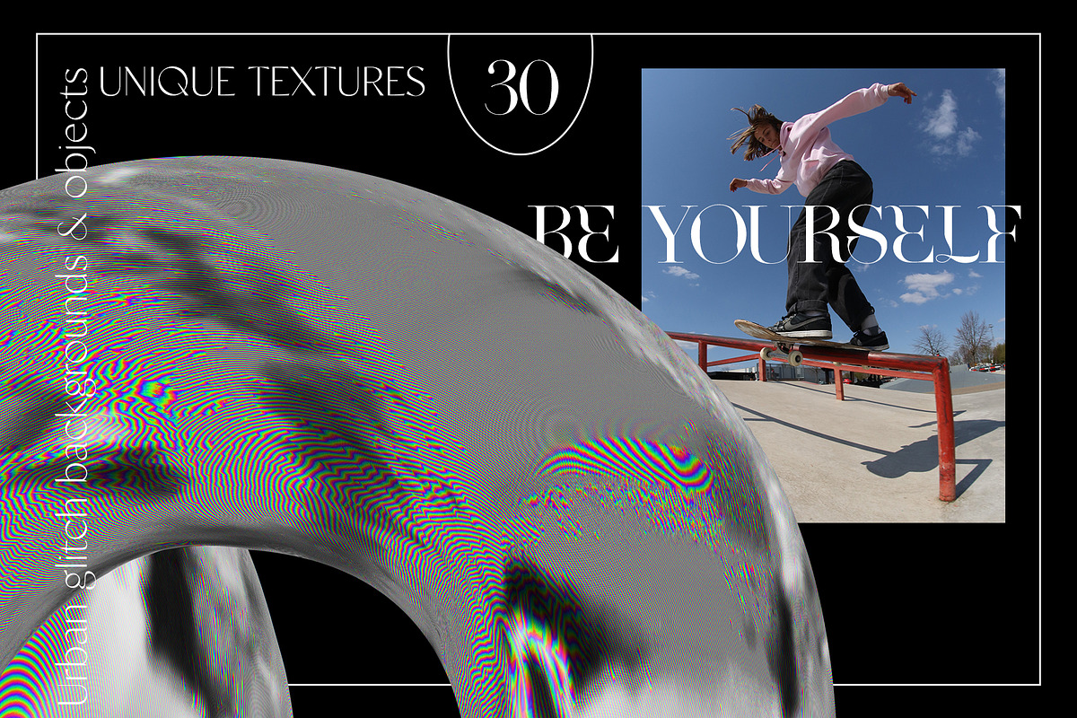Y2K GLITCH Chrome Textures & Shapes, a Texture Graphic by Oksana Trygub (Photo 17 of 21)