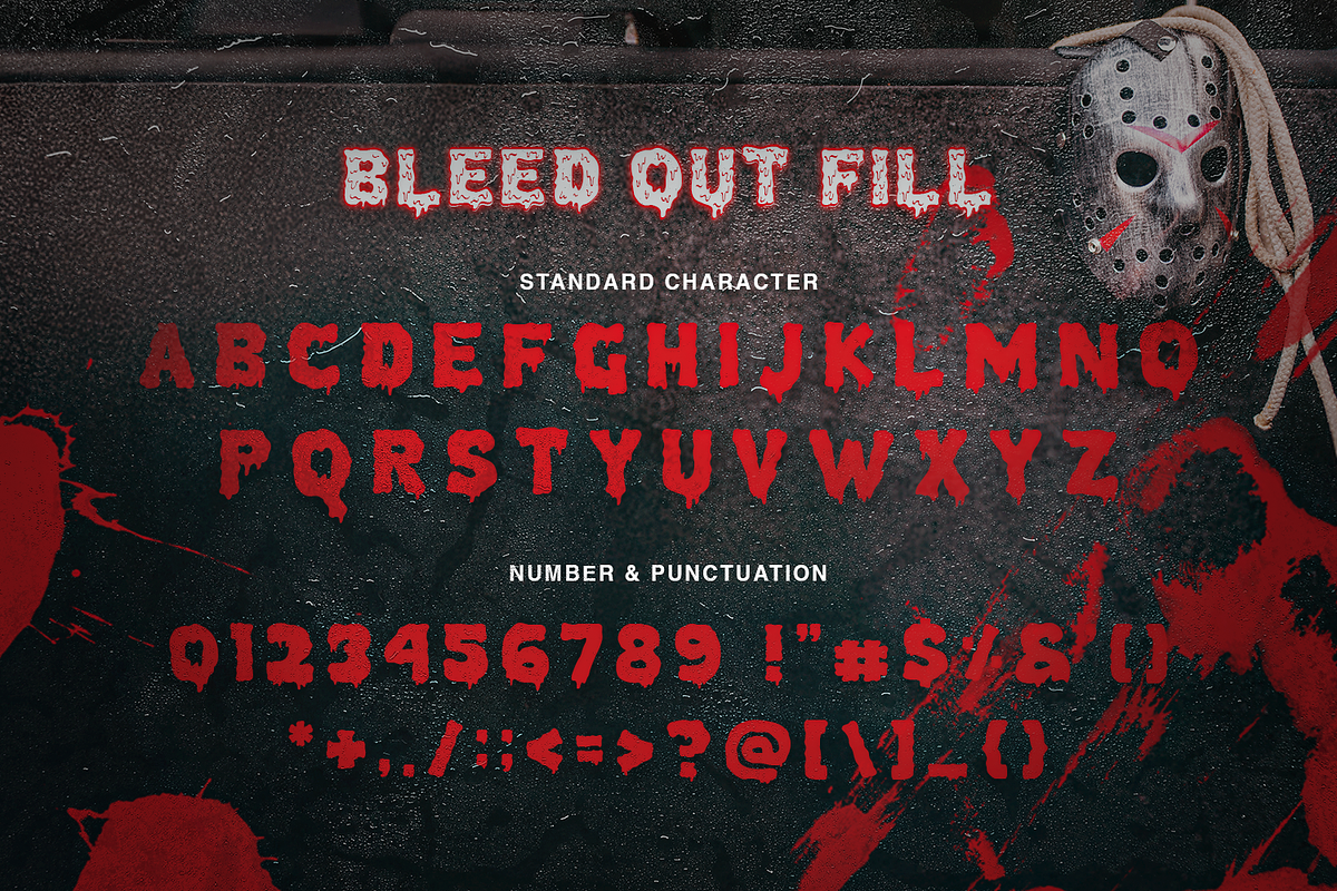 Bleed Out - Dripping Display Font, a Handwritten Font by Pixesia Studio (Photo 10 of 12)