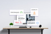 Performance UI Web Mockup, a Device Mockup by RSplaneta (Thumbnail 1 of 2)