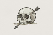 Skull PNG With Arrow, Vintage, an Illustration by SharpMarketplace (Thumbnail 1 of 3)